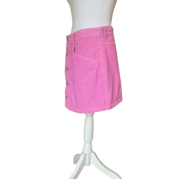 Free People Ray Cord Mini Skirt Bubblegum Pink Womens Size 4 NWOT - Picture 6 of 13
